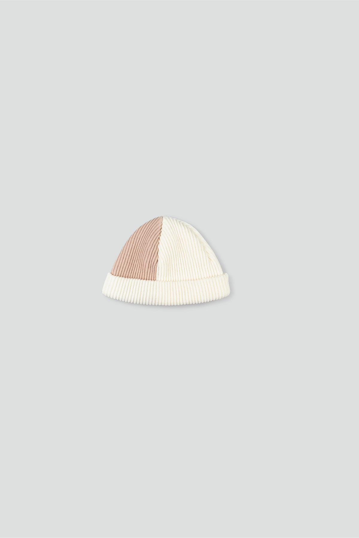 TWO TONE BEIGE STORM BEANIE