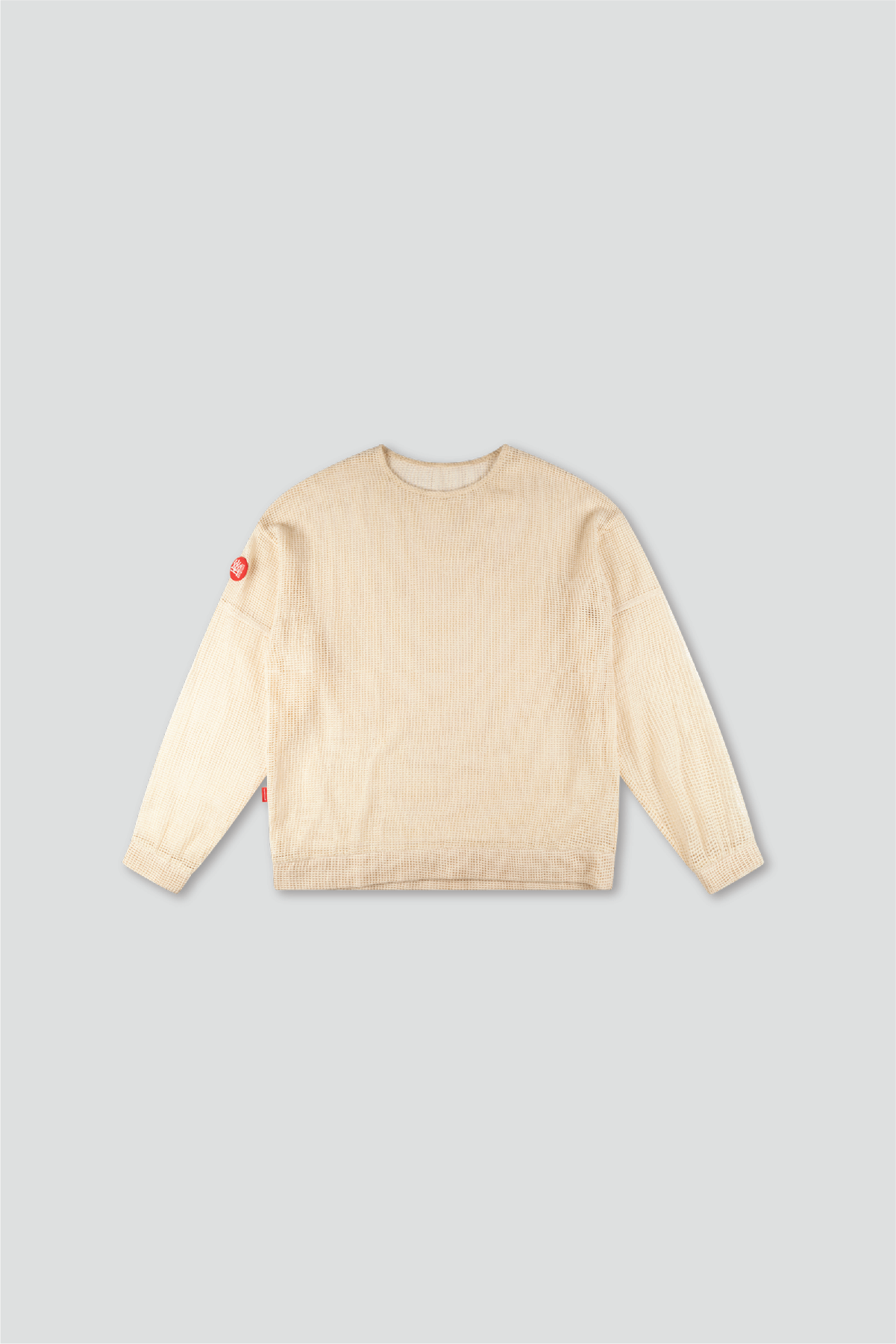 COTTON BEIGE MESH LONGSLEEVE