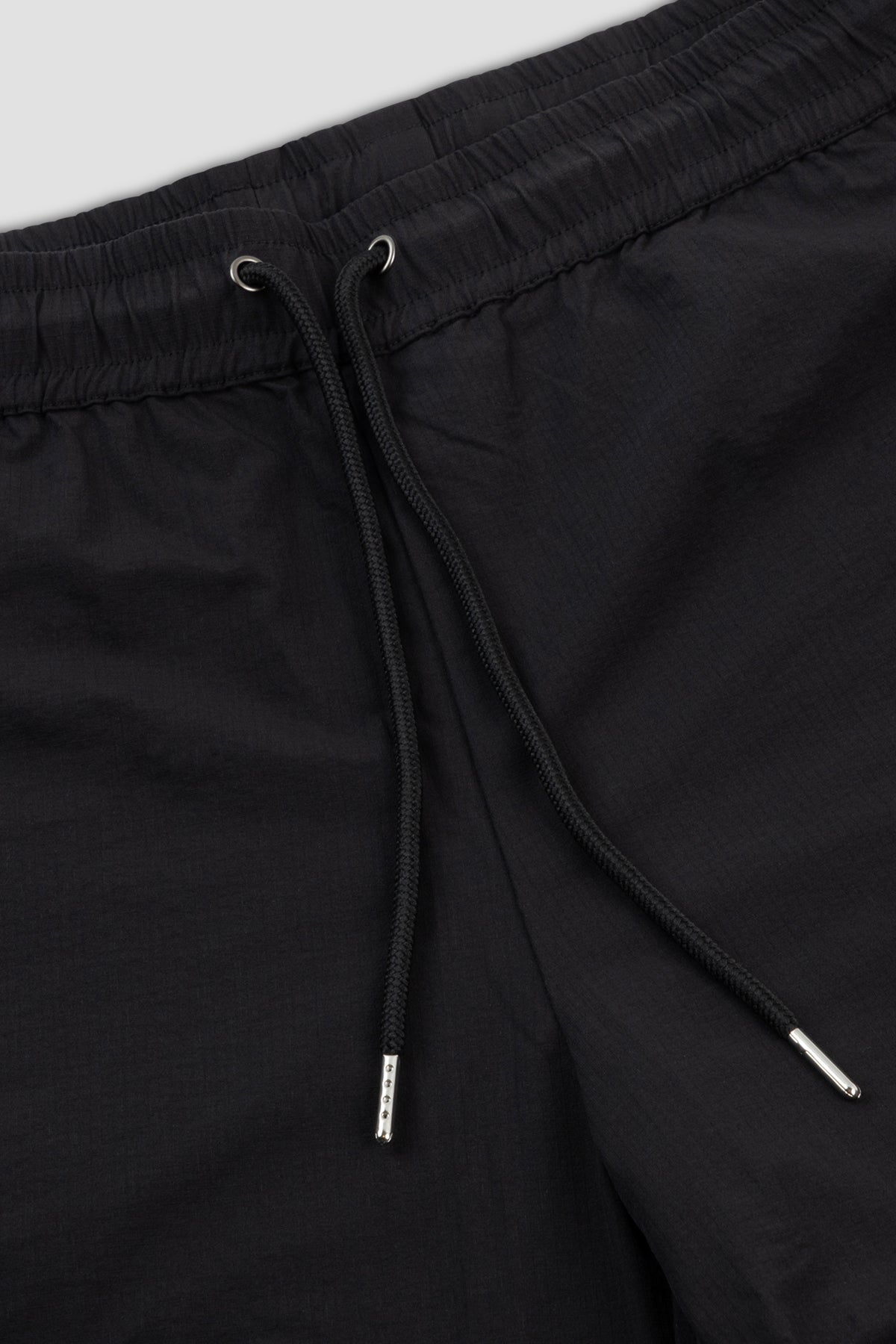 LAB NYLON RIPSTOP BLACK TROUSERS