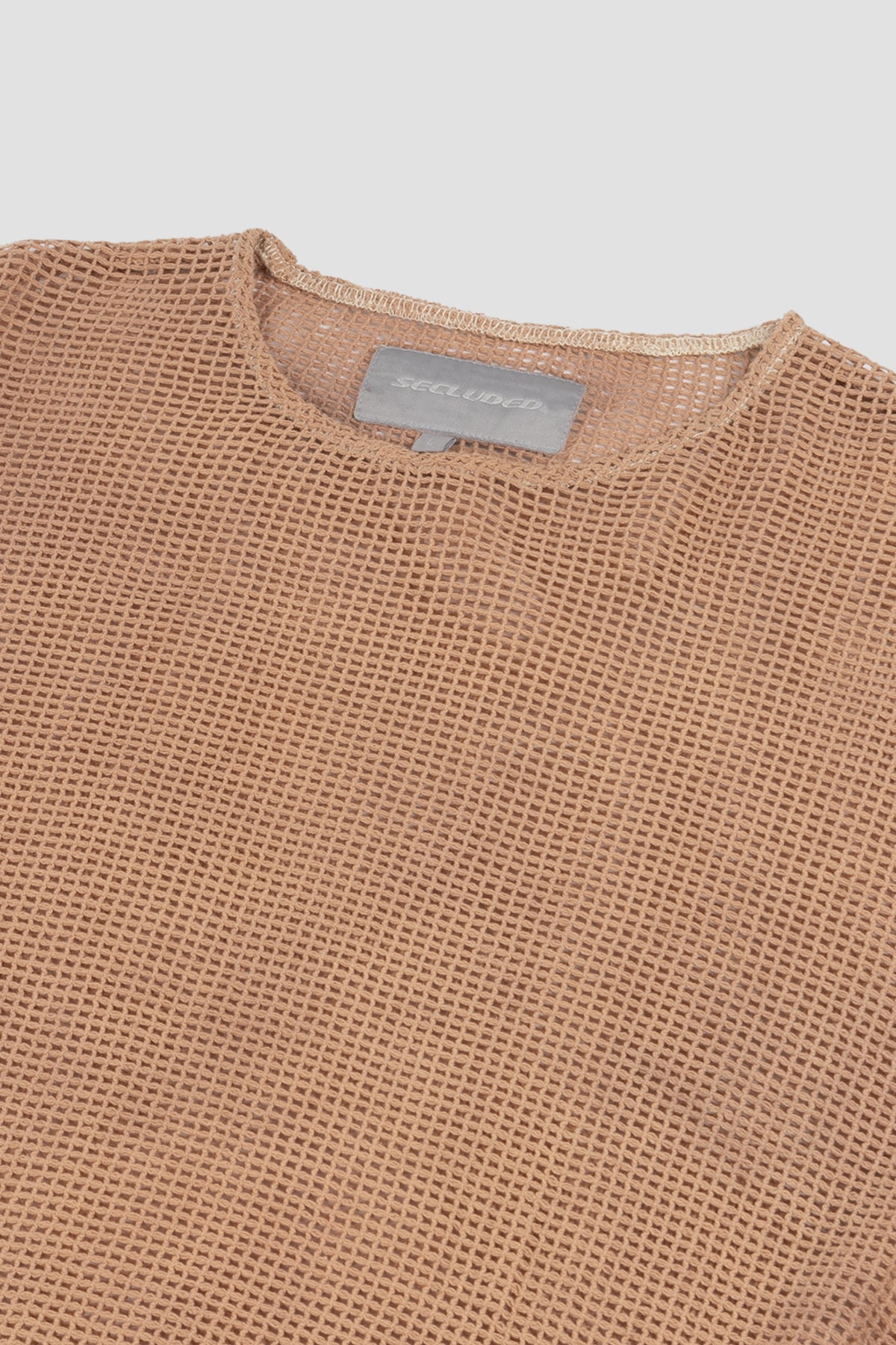 COTTON SAND DYE MESH LONGSLEEVE