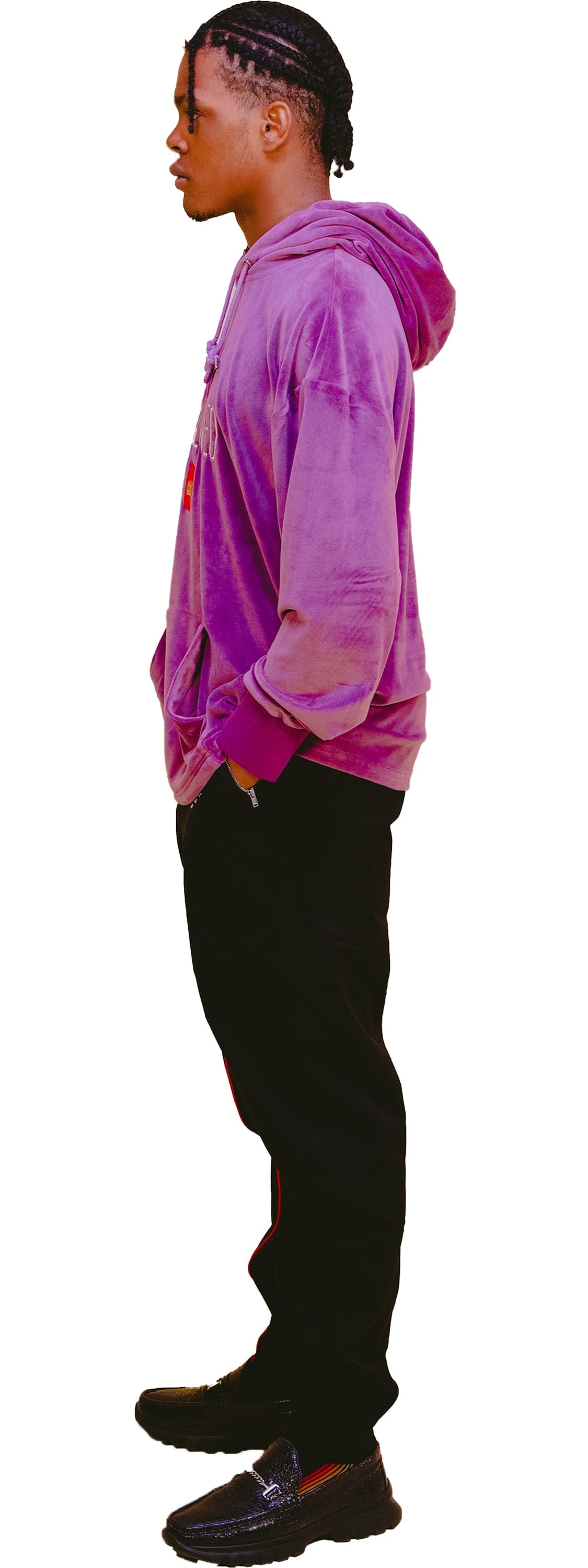 PANTHERA VELOUR PURPLE HOODIE