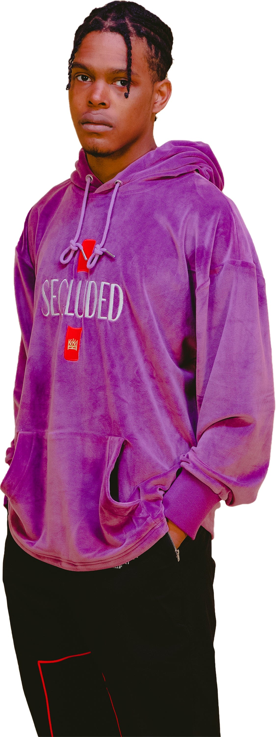PANTHERA VELOUR PURPLE HOODIE