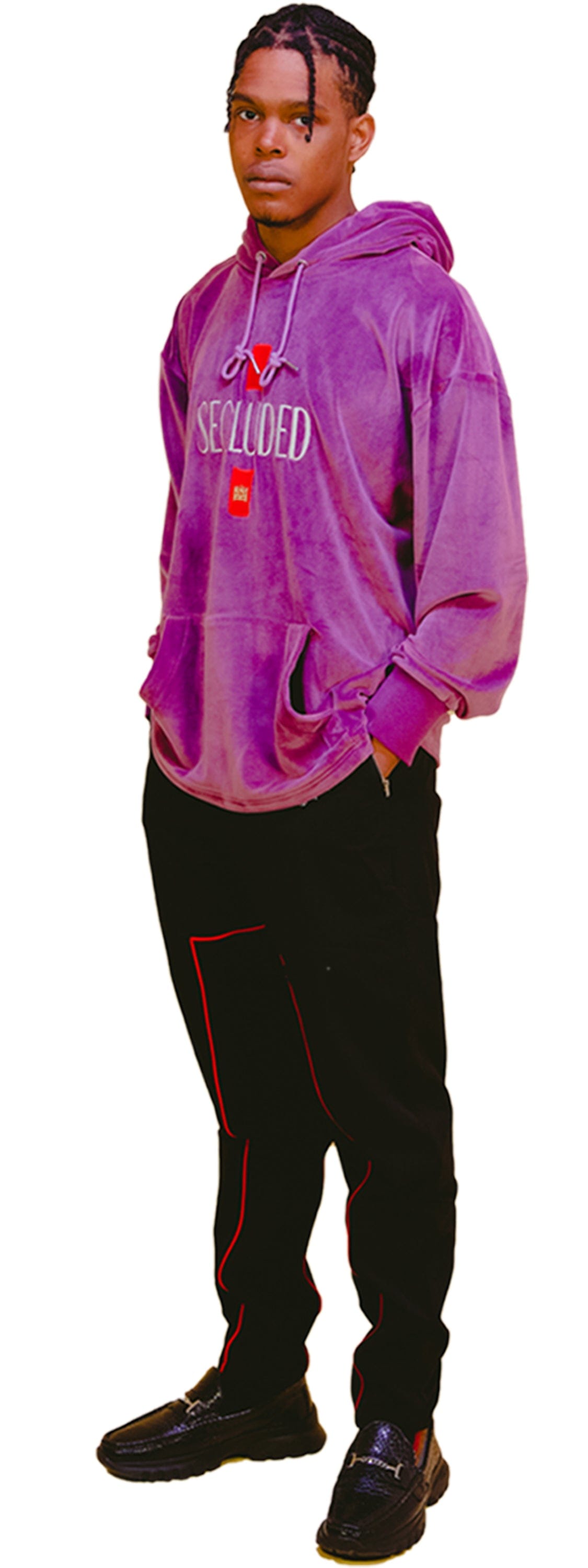 PANTHERA VELOUR PURPLE HOODIE