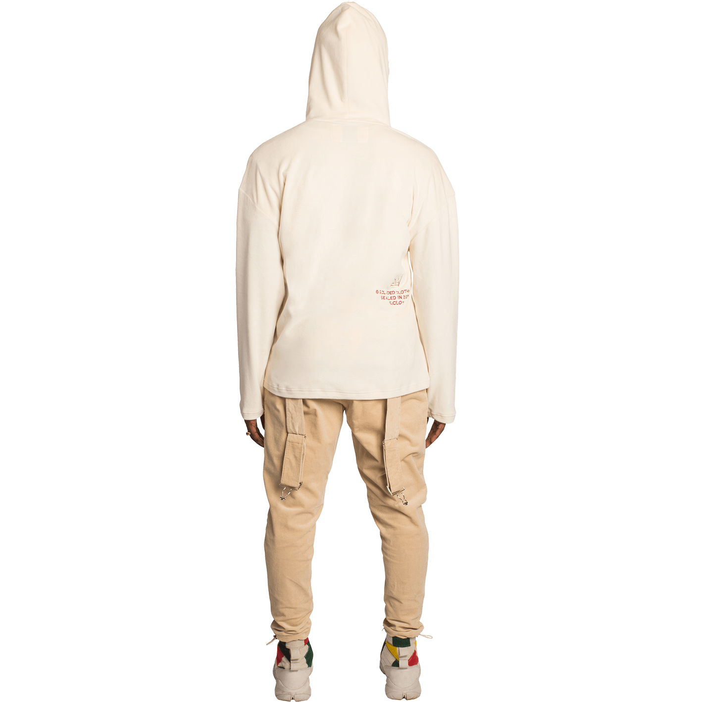 Secluded Beige Velour Hoodie