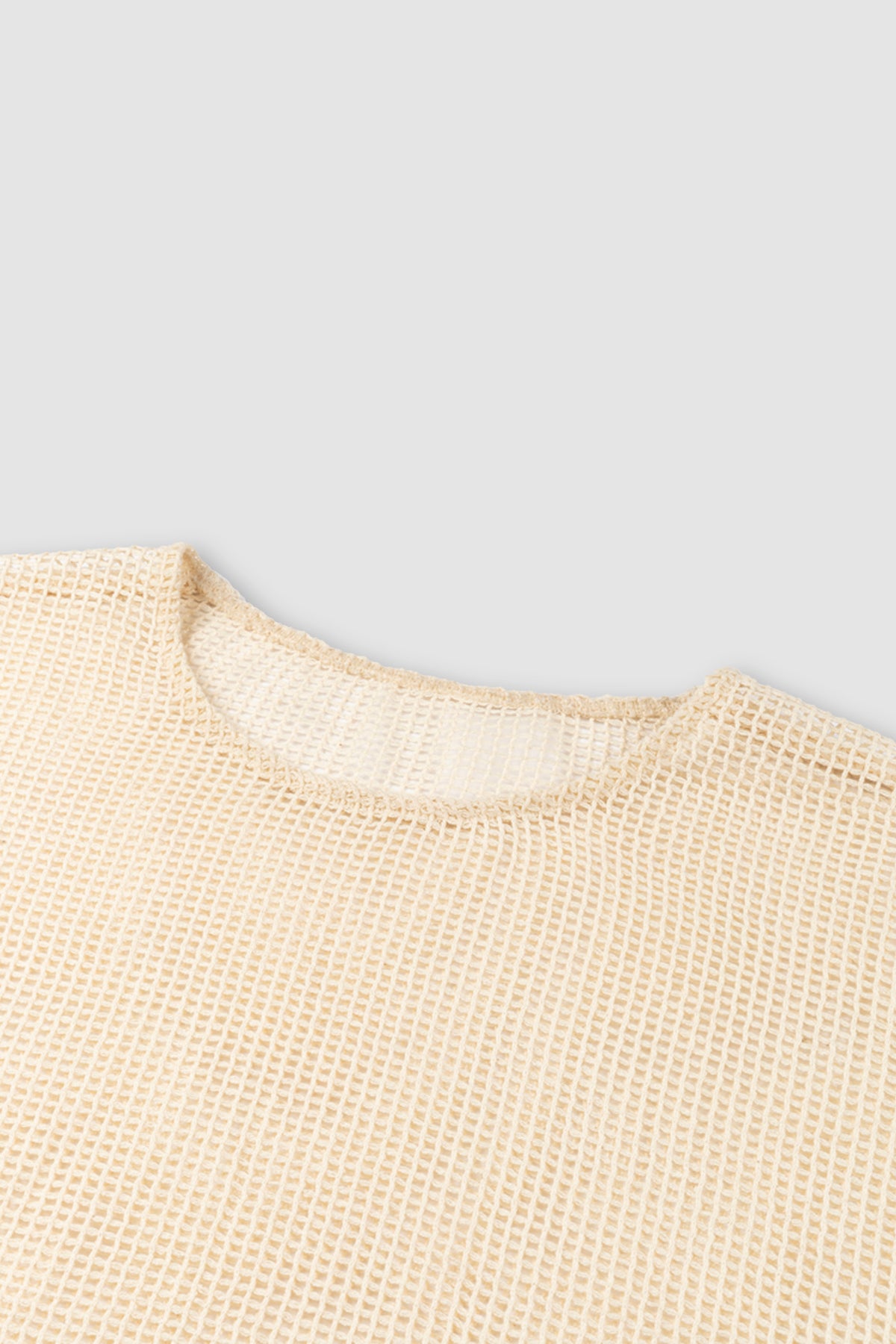 COTTON BEIGE MESH LONGSLEEVE