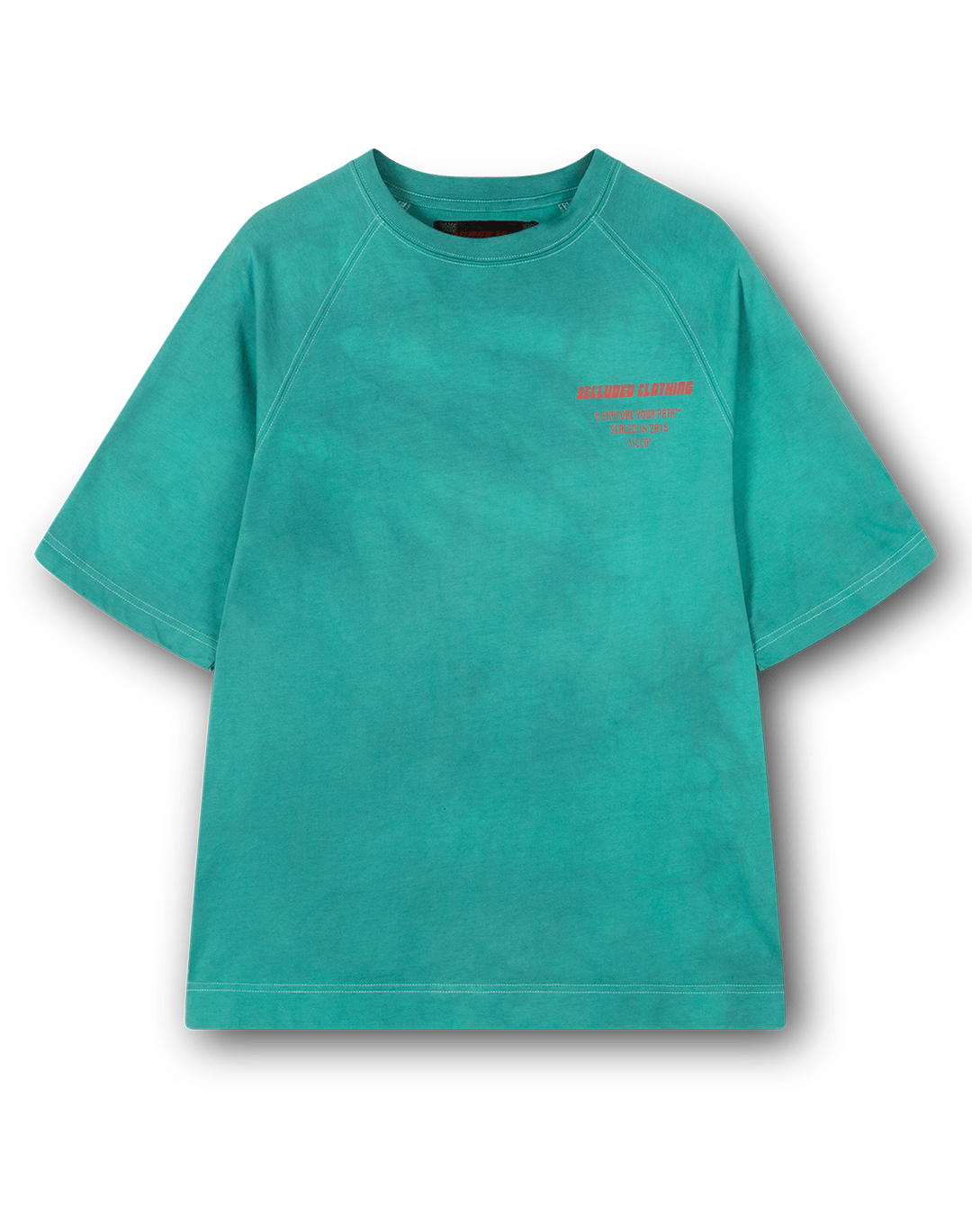 Secluded Savage Island Turqoise Hand-Dye Tee