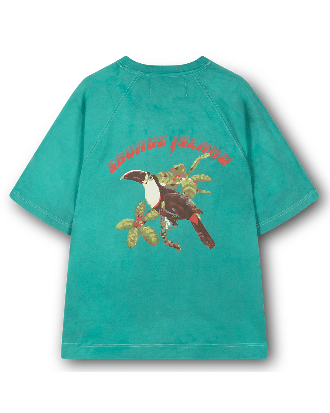 Secluded Savage Island Turqoise Hand-Dye Tee