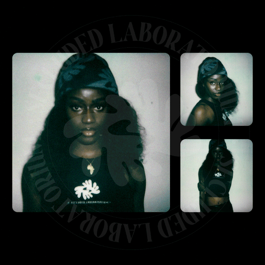 GREY ADINKRA KNITTED BEANIE CAMPAIGN