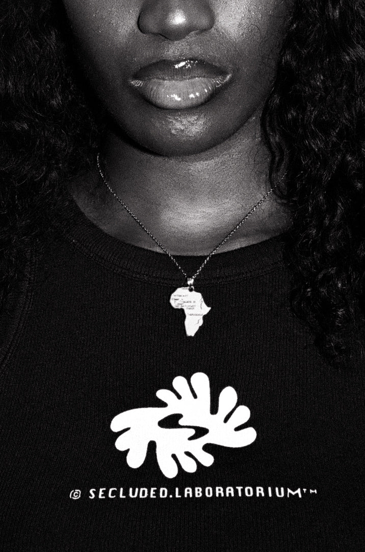 SECLUDED.LAB ADINKRA BLACK TANK TOP