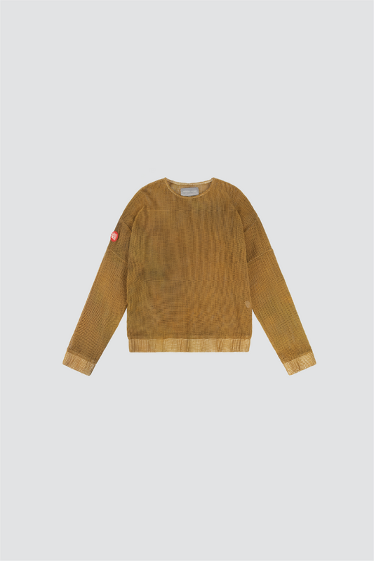 COTTON GOLD DYE MESH LONGSLEEVE