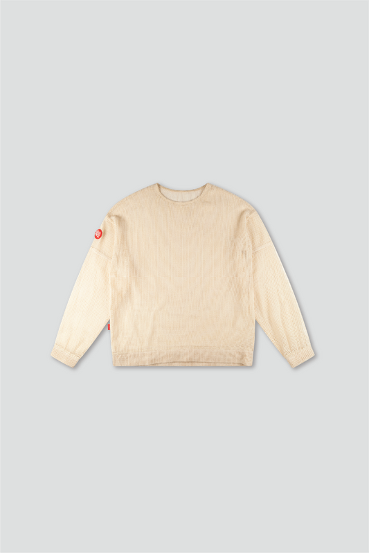 COTTON BEIGE MESH LONGSLEEVE