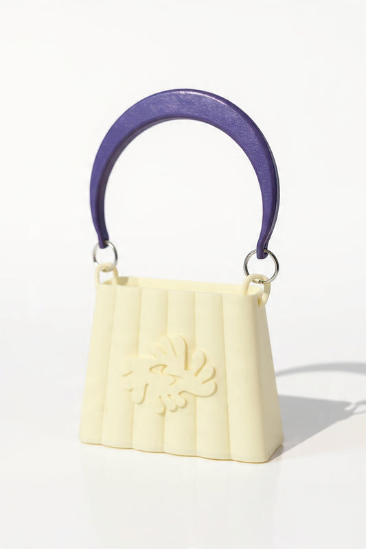 HARMONY OFF WHITE PURPLE HANDBAG (GITD)