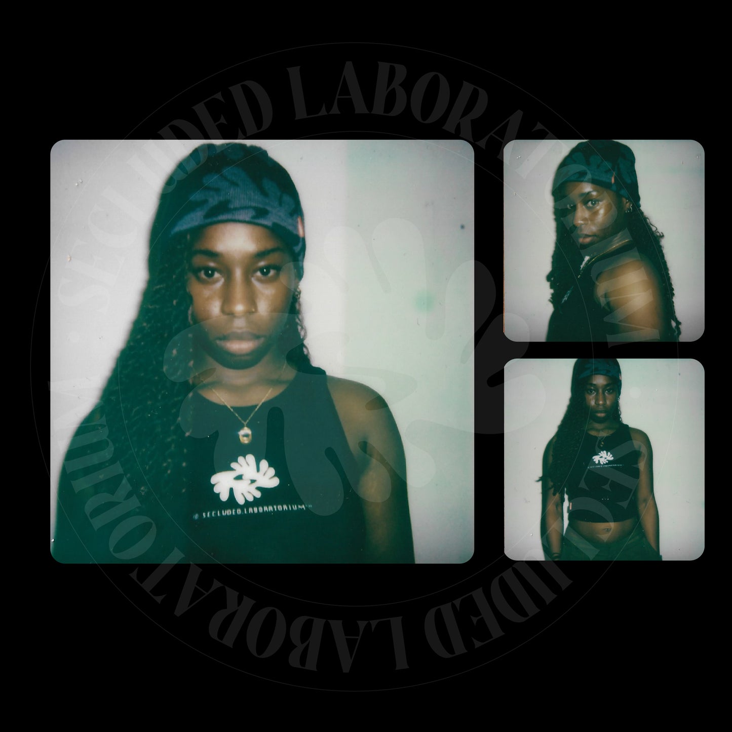 SECLUDED.LAB ADINKRA BLACK TANK TOP